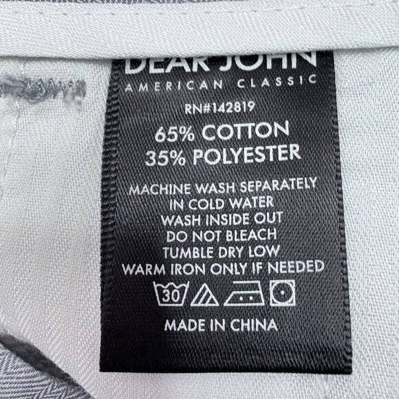 Dear John Chambray Blue Mini Oxford Shorts Herringbone Design Women’s 29 COASTAL - Picture 8 of 9